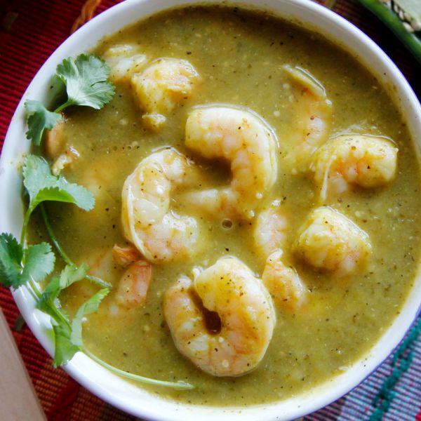 Shrimp in Roasted Green Salsa